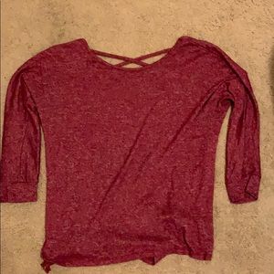 Maroon long sleeve shirt